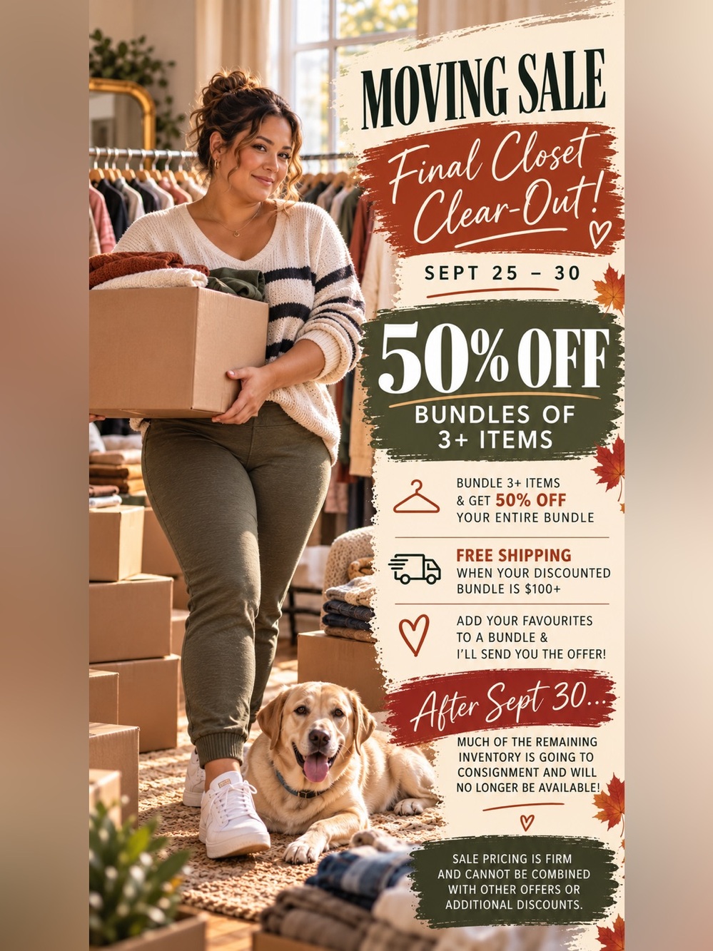 🚨 MOVING SALE - FINAL CLOSET CLEAR-OUT! 🚨 SEPTEMBER 25th to 30th